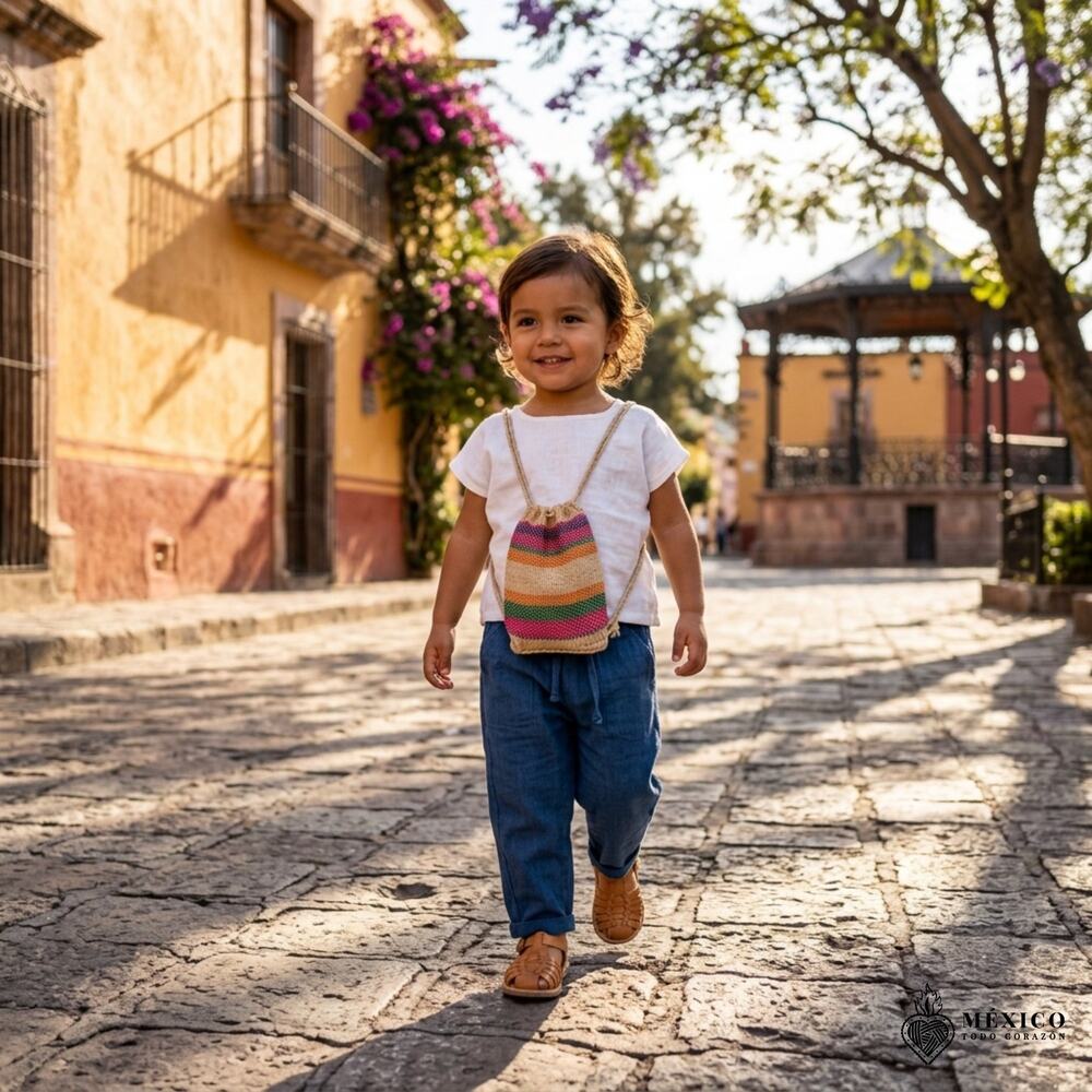 Small Mexican backpack mochina de ixtle 8x6x2